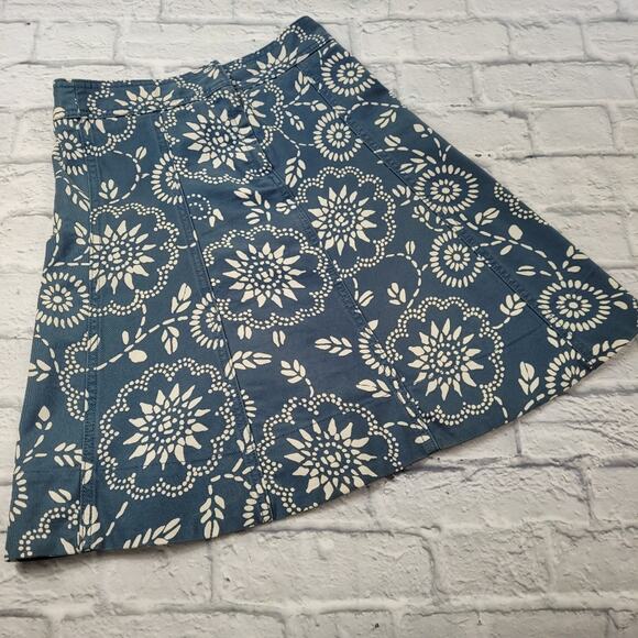Gap Jeans Dusty Blue Floral Skirt size 0 - Picture 2 of 8